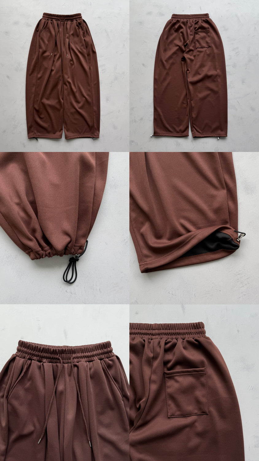 super loose sweat pants / brown