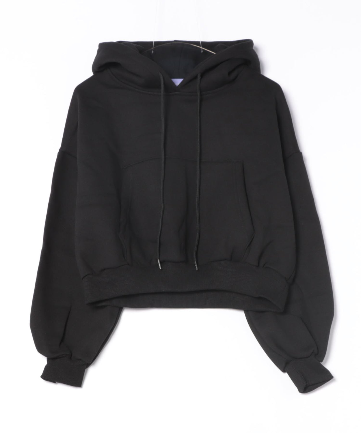 egg short hoodie / black