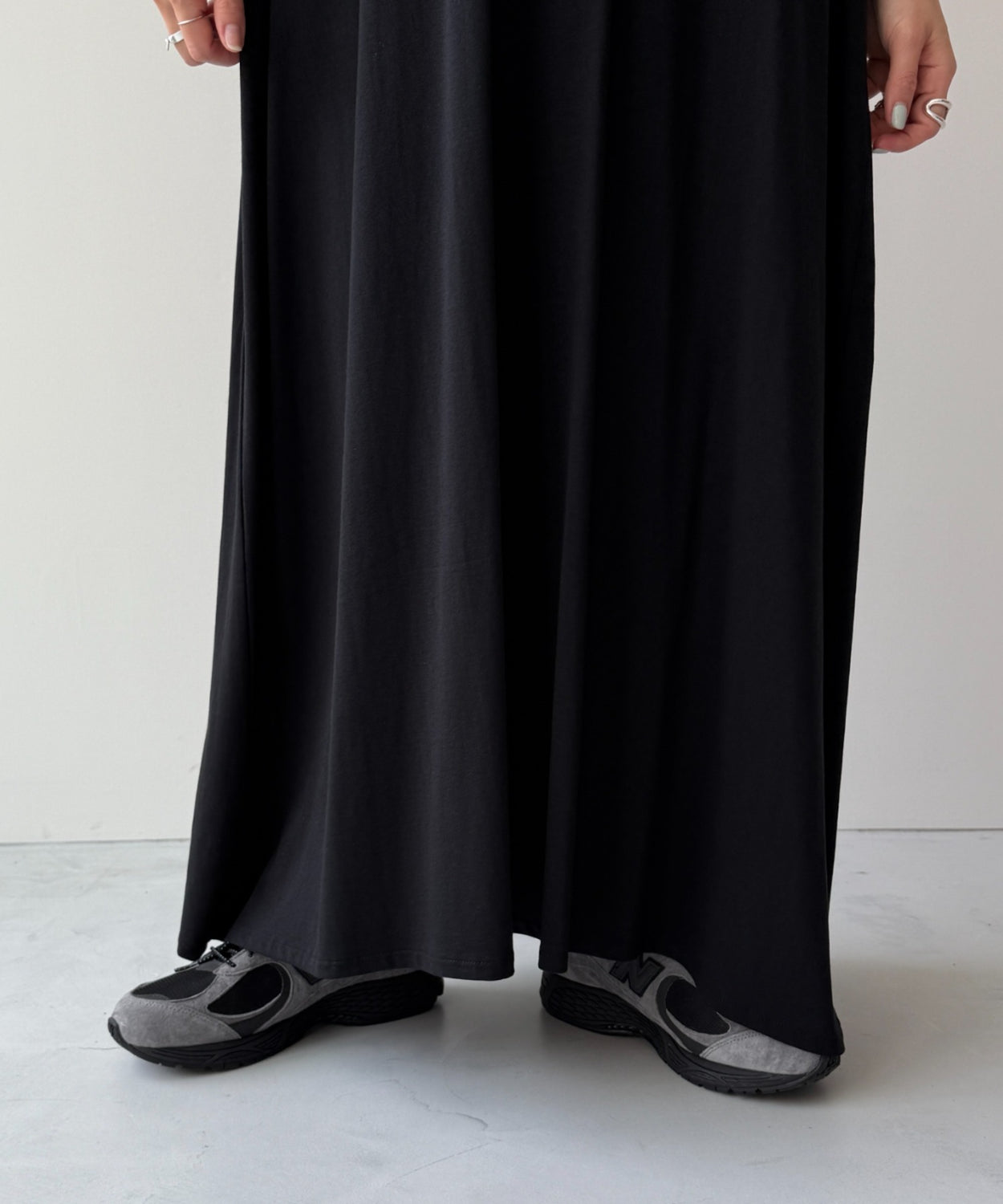 【SAMPLE】relax cotton one piece / black