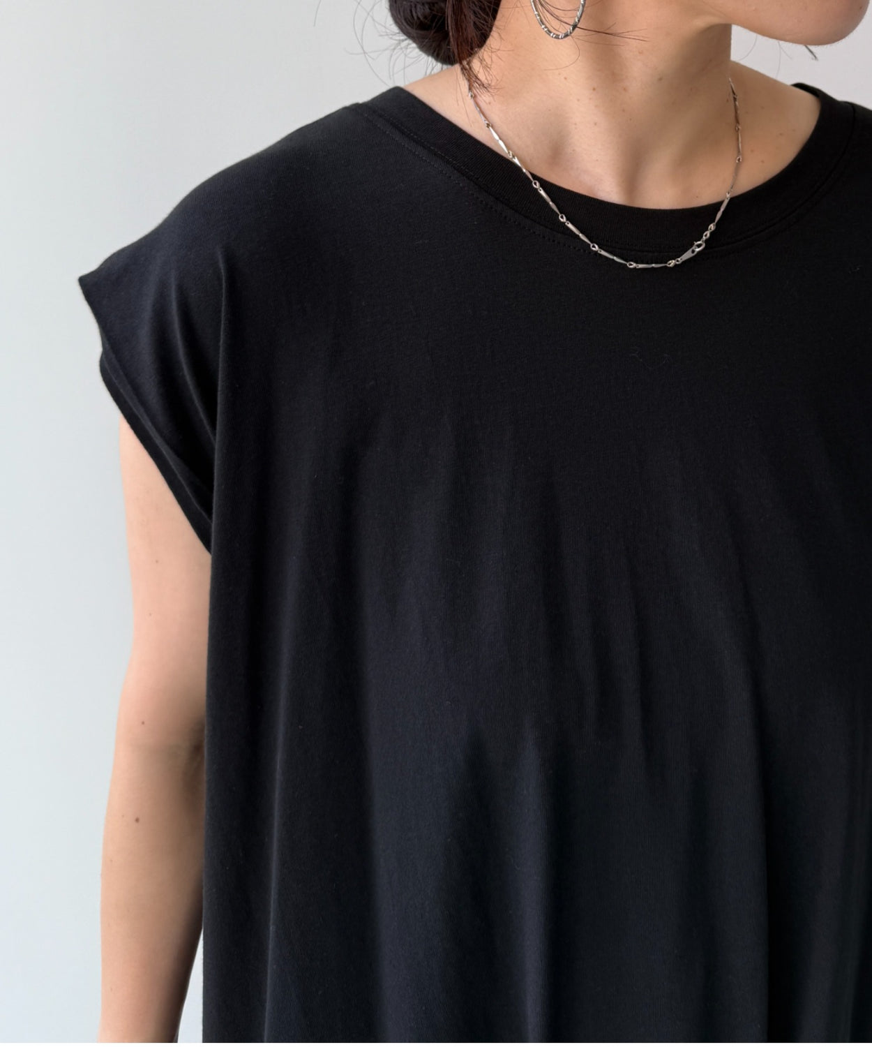 【SAMPLE】relax cotton one piece / black