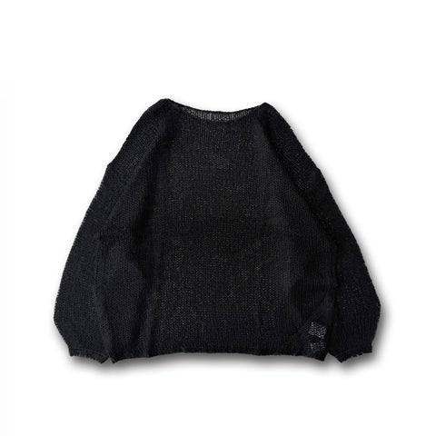 cinnamon mesh knit / black