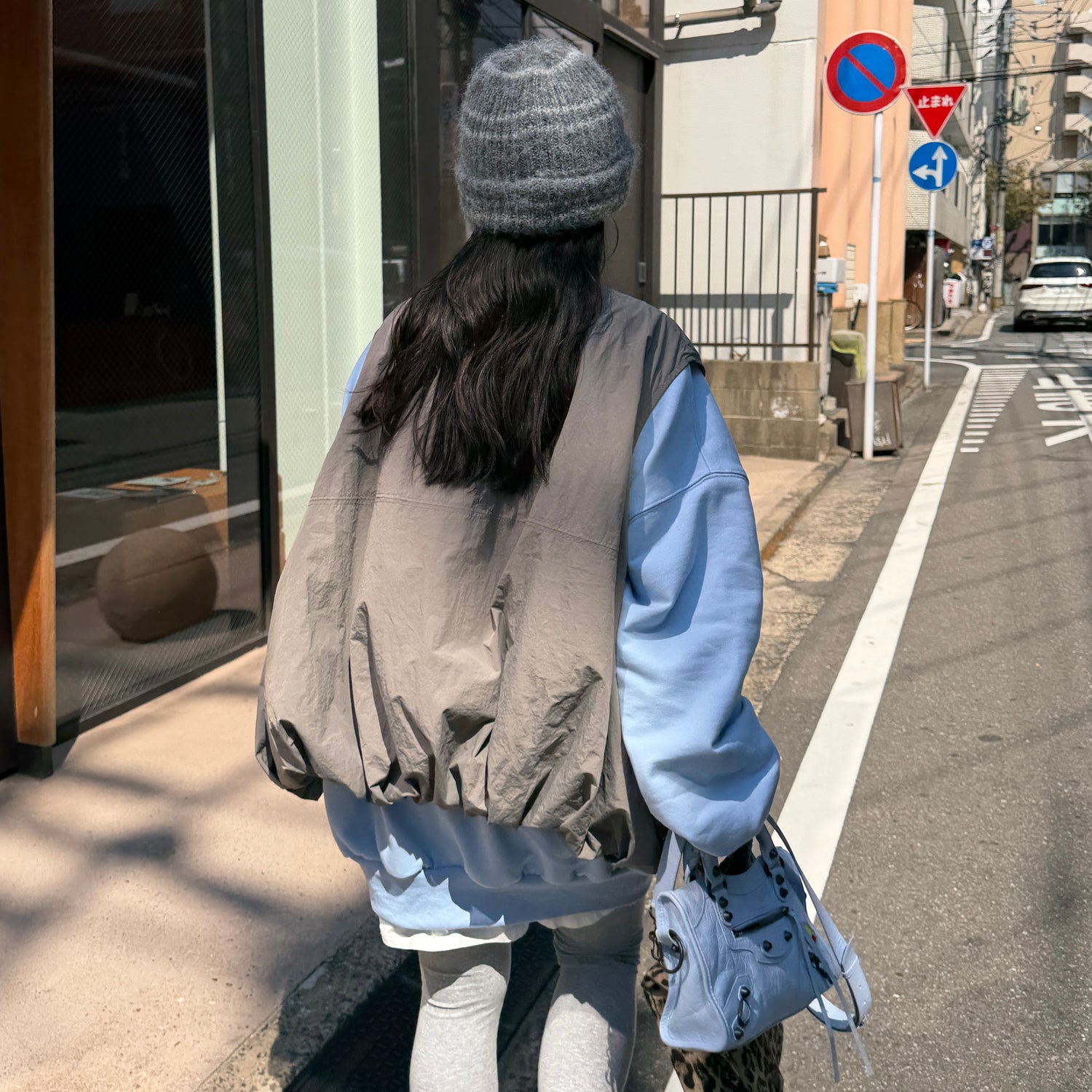 buddy stripe beanie / gray