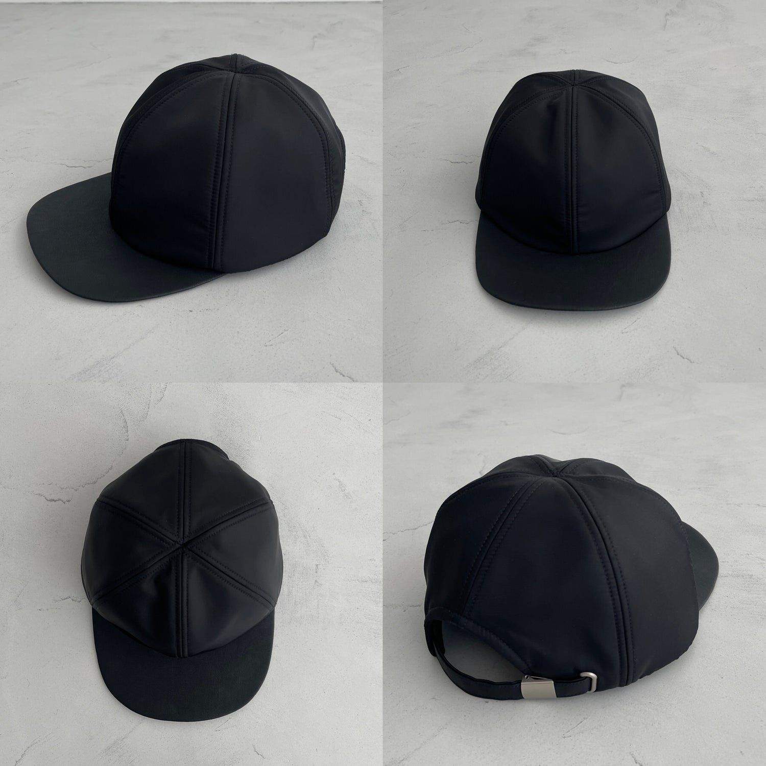 smooth nylon cap / black