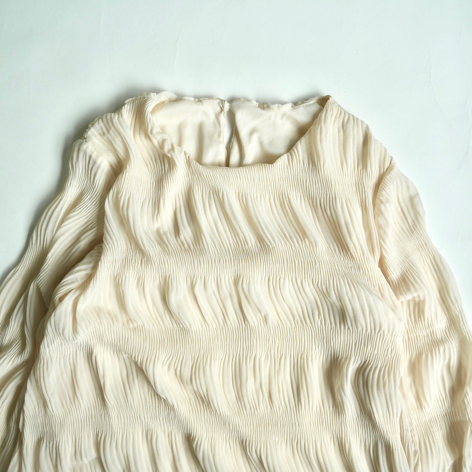 【SAMPLE】chiffon shirring one piece / ivory