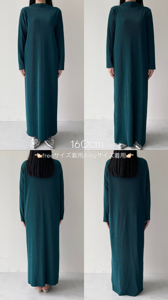 daily daily super stretch pleats one piece / ash gray [FREE or