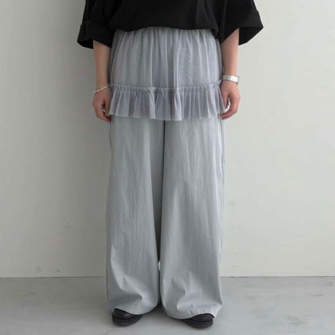 【SAMPLE】tulle layered pants / blue