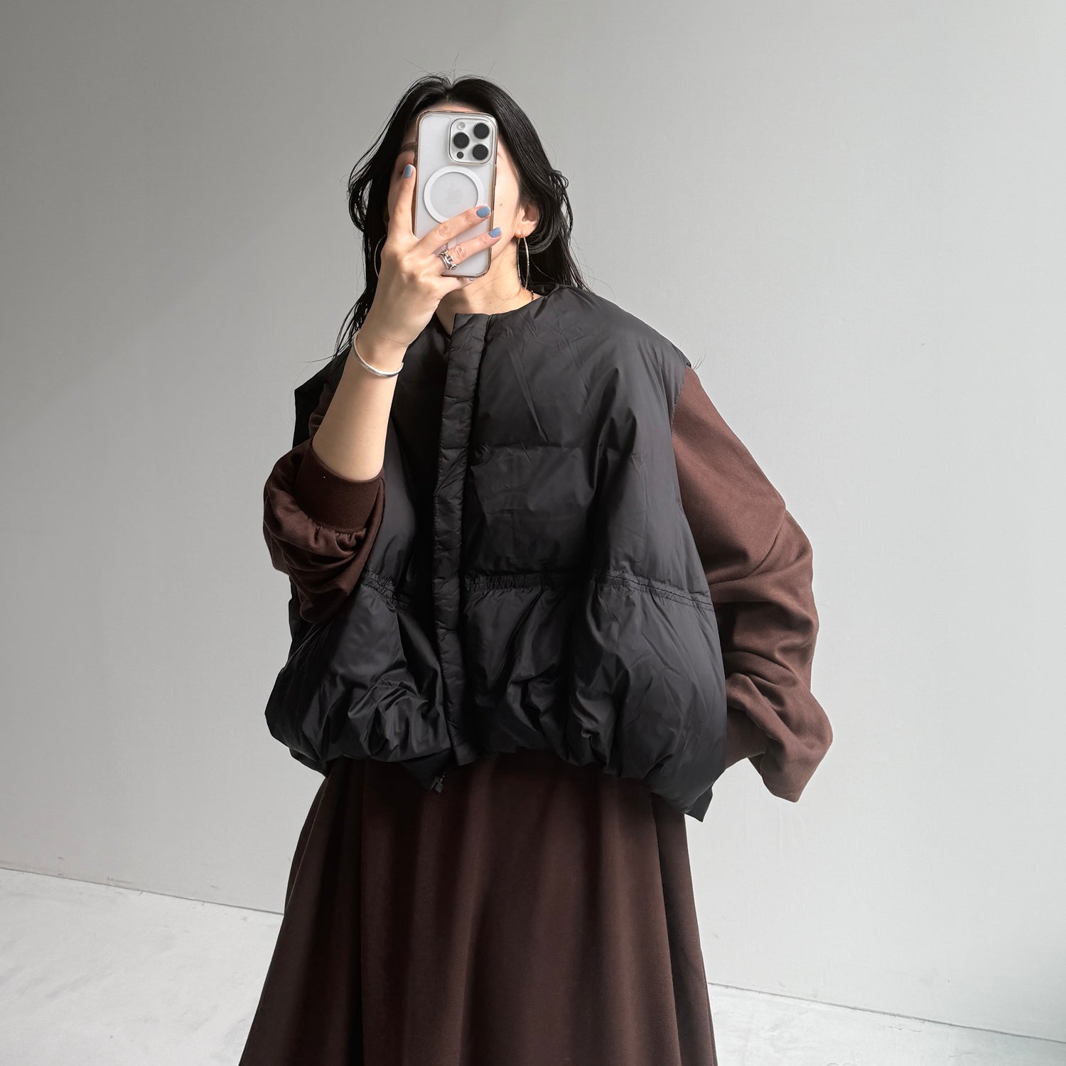 super loose light sweatee one piece / brown