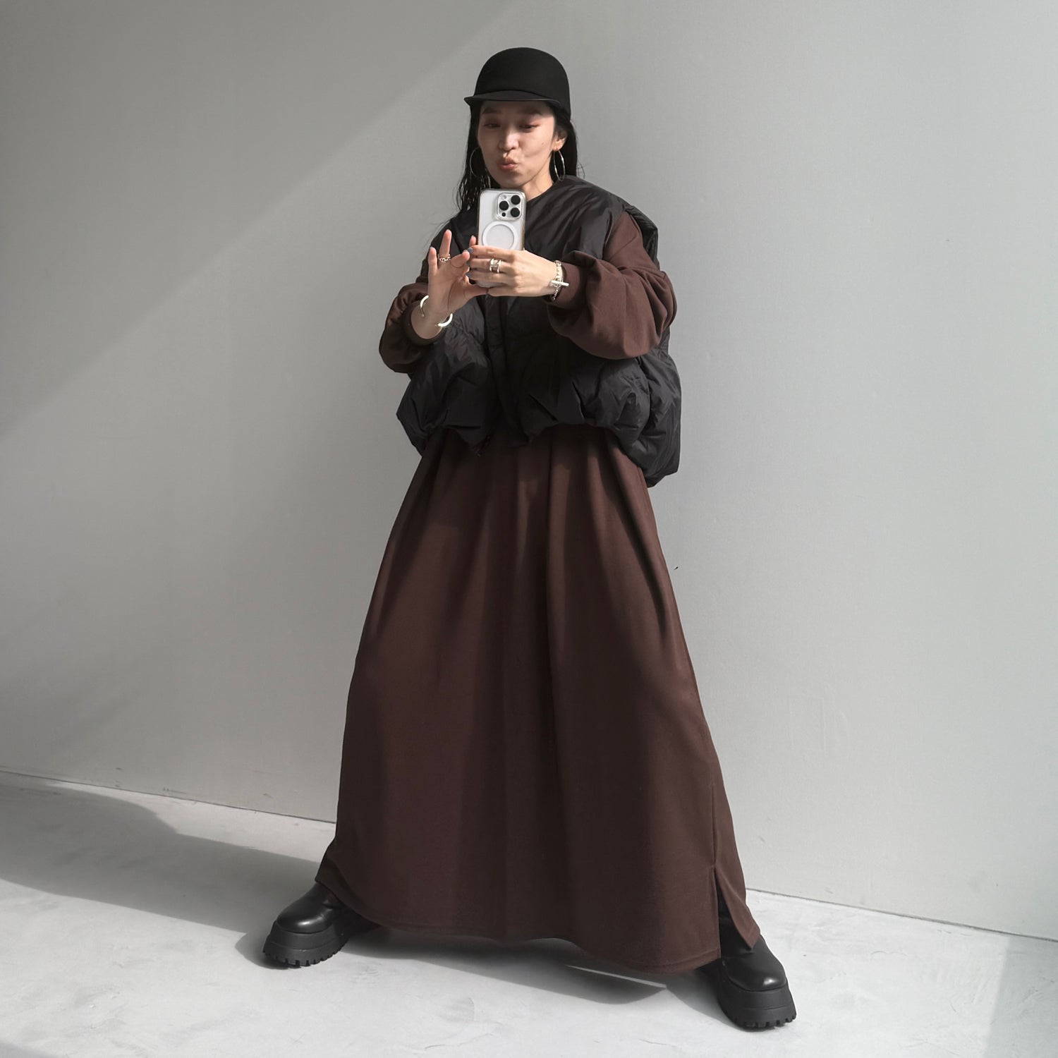 super loose light sweatee one piece / brown