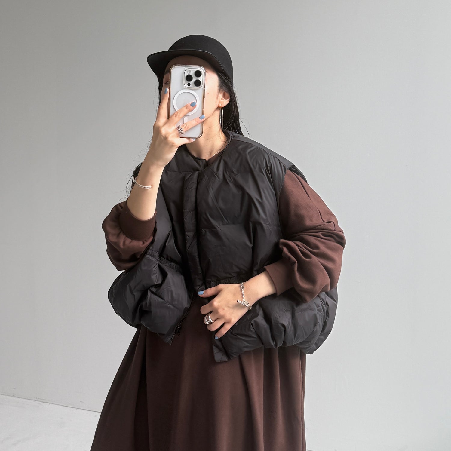 super loose light sweatee one piece / brown