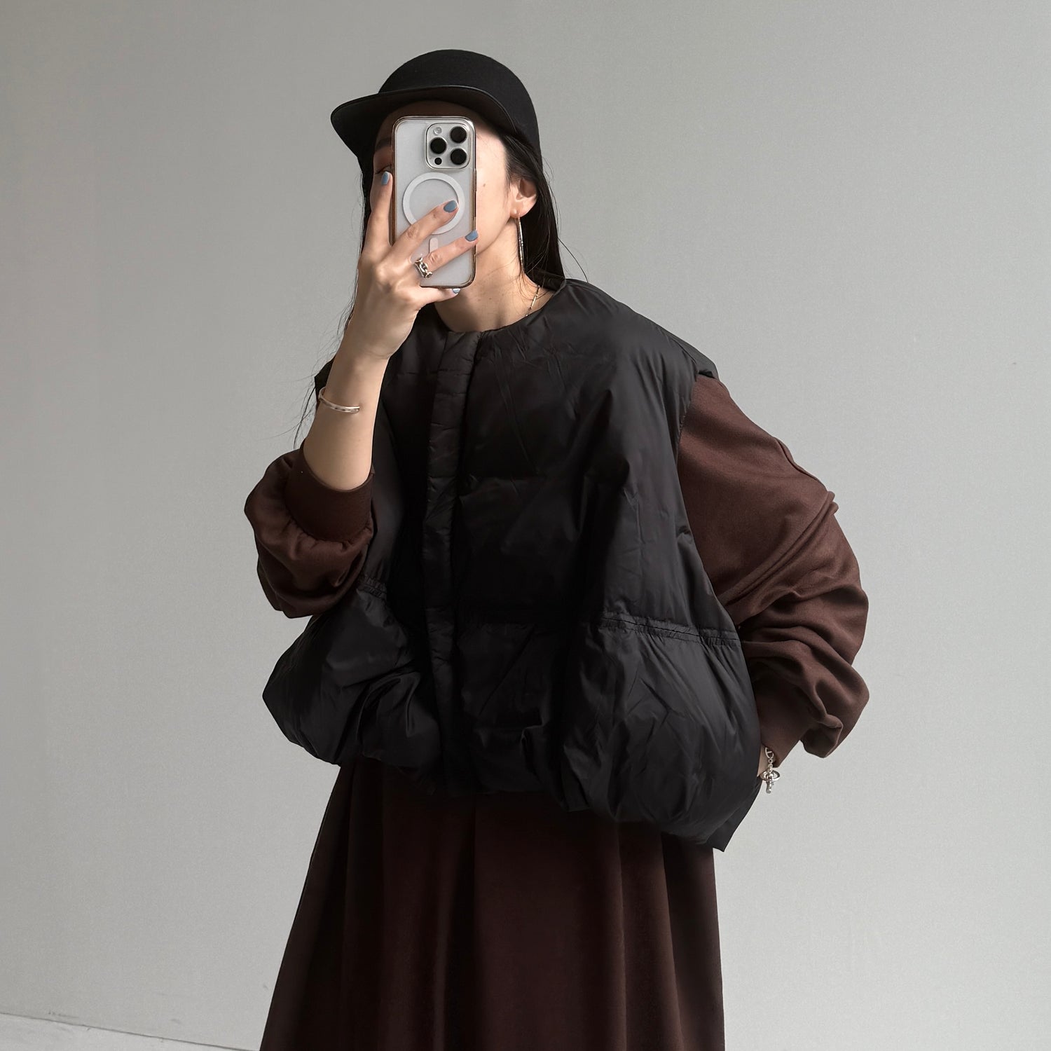 super loose light sweatee one piece / brown