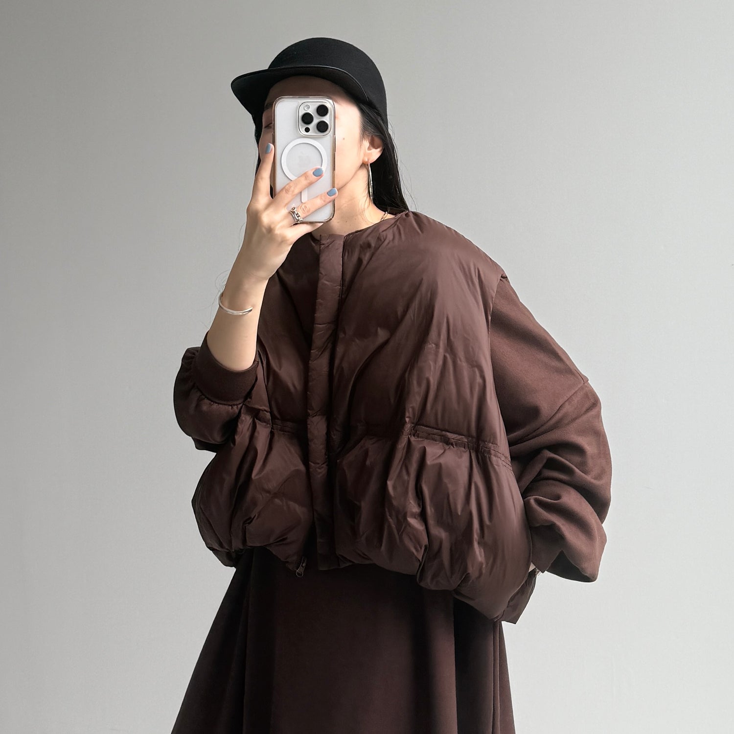 super loose light sweatee one piece / brown