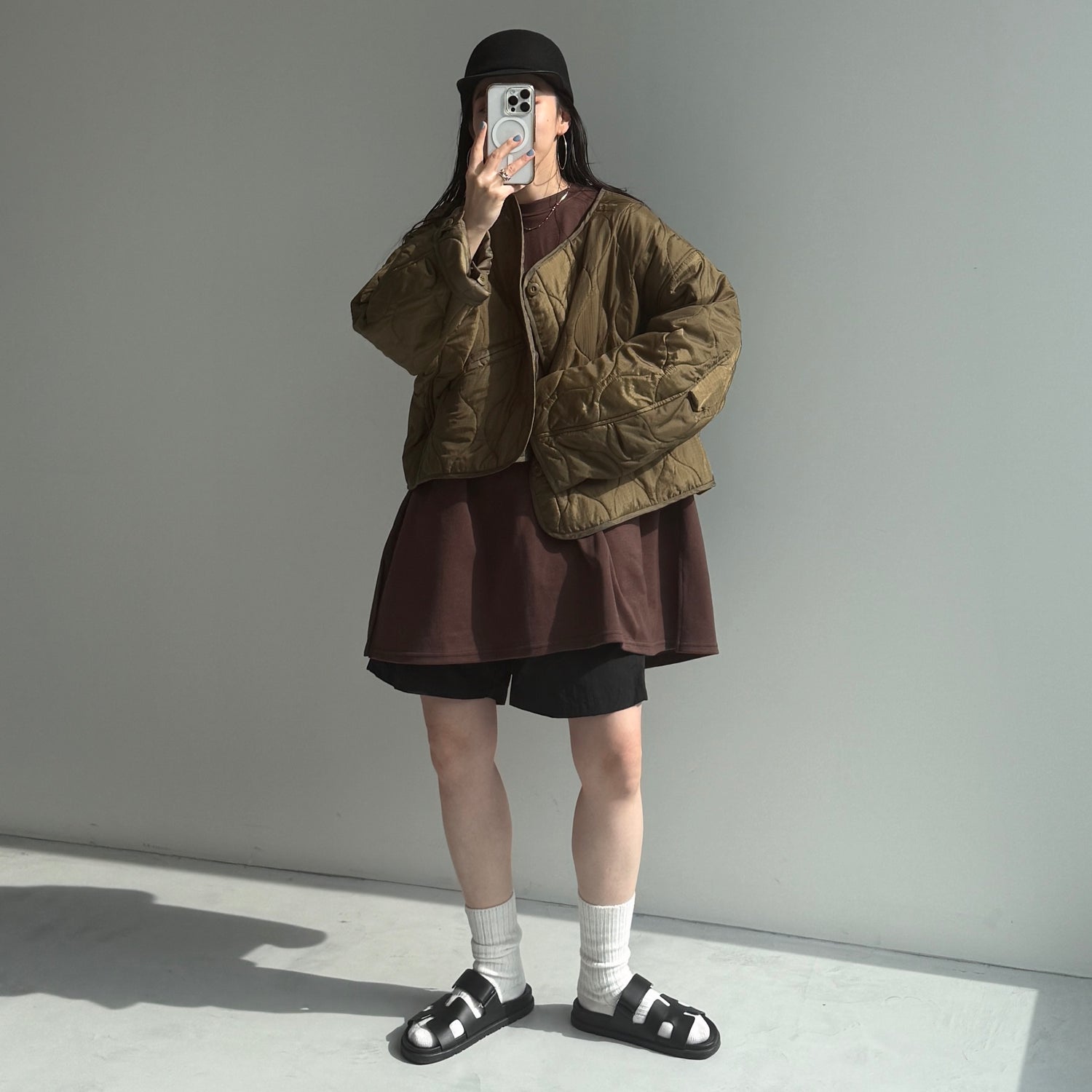 super loose light sweatee / brown