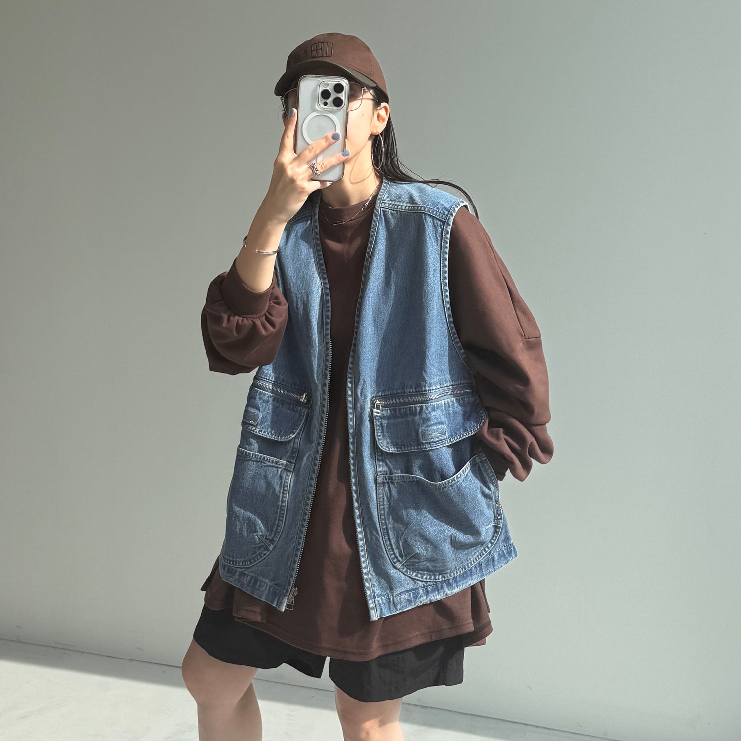 super loose light sweatee / brown