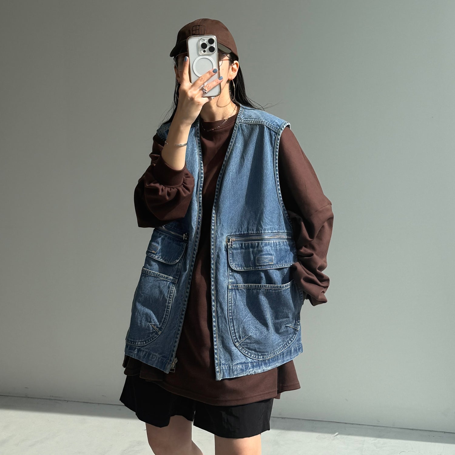 super loose light sweatee / brown