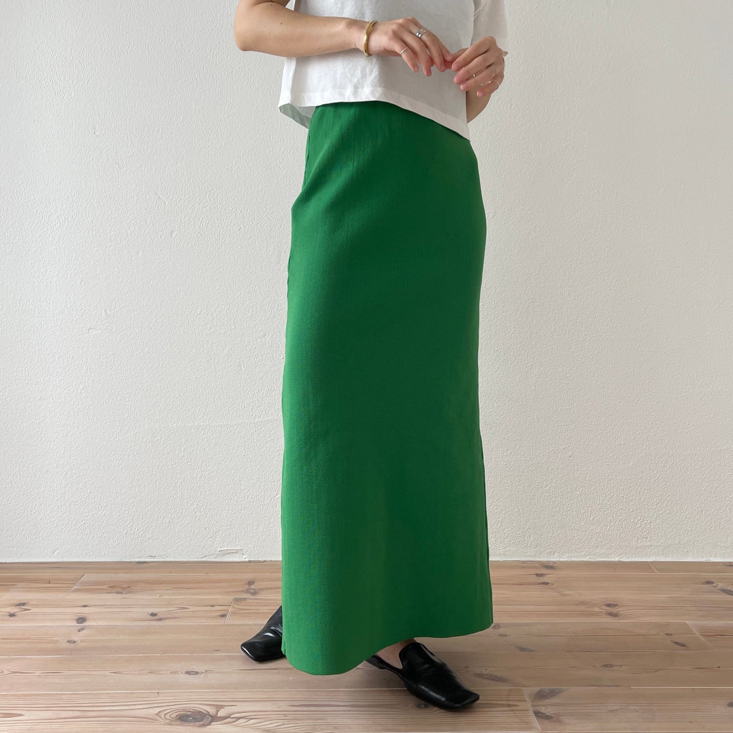 【SAMPLE】daily daily 2way knit skirt / green