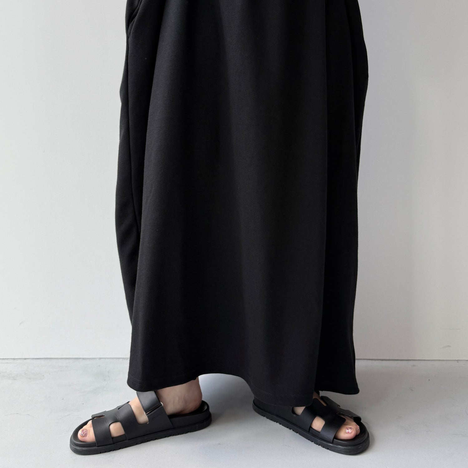 HANSODE super loose light sweatee one piece / black [3size]