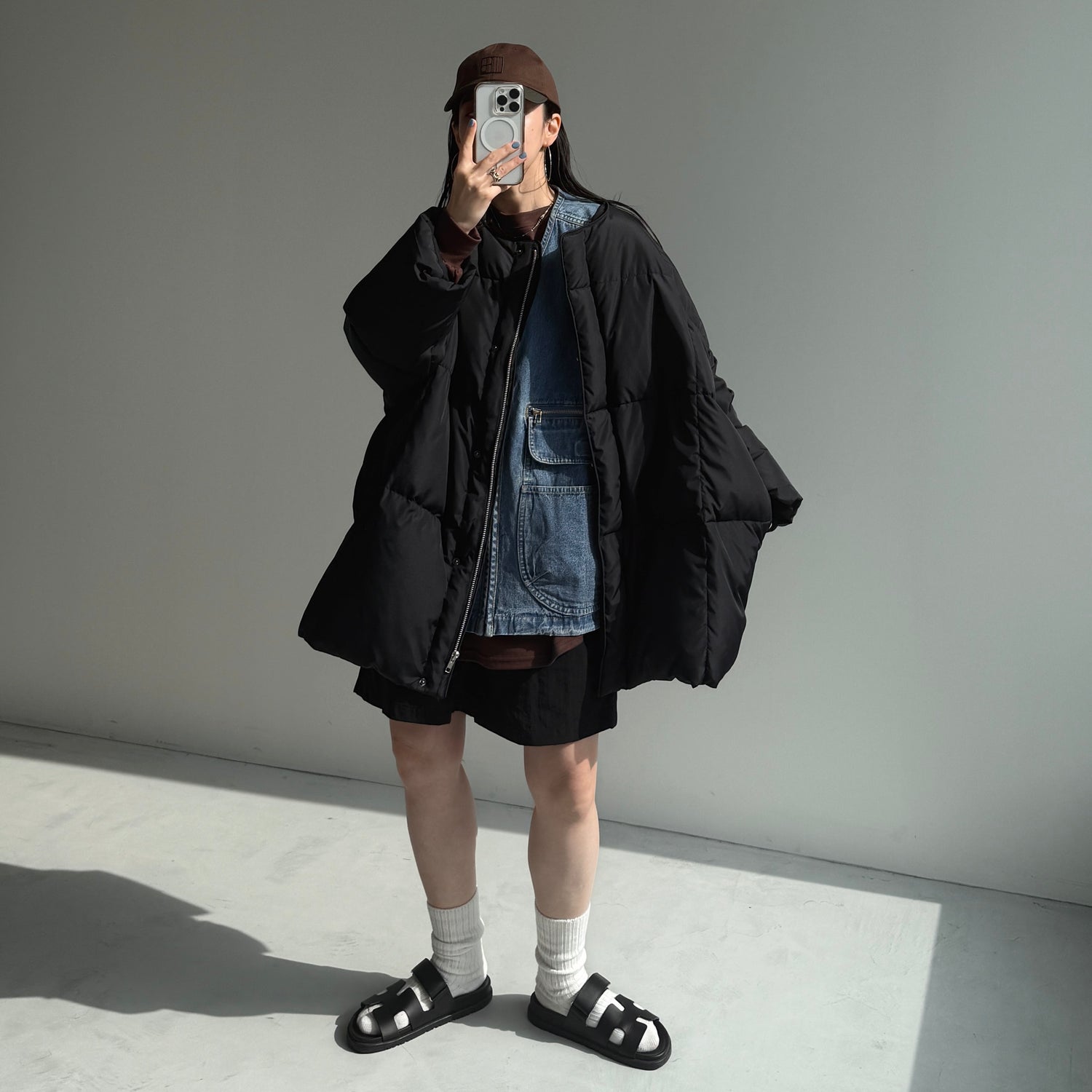 super loose light sweatee / brown