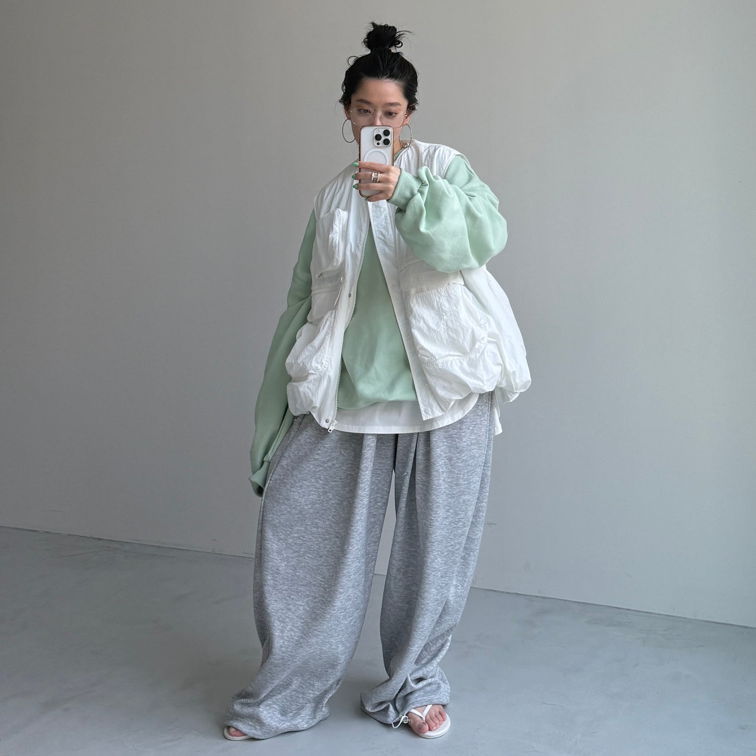 super loose sweat pants / gray