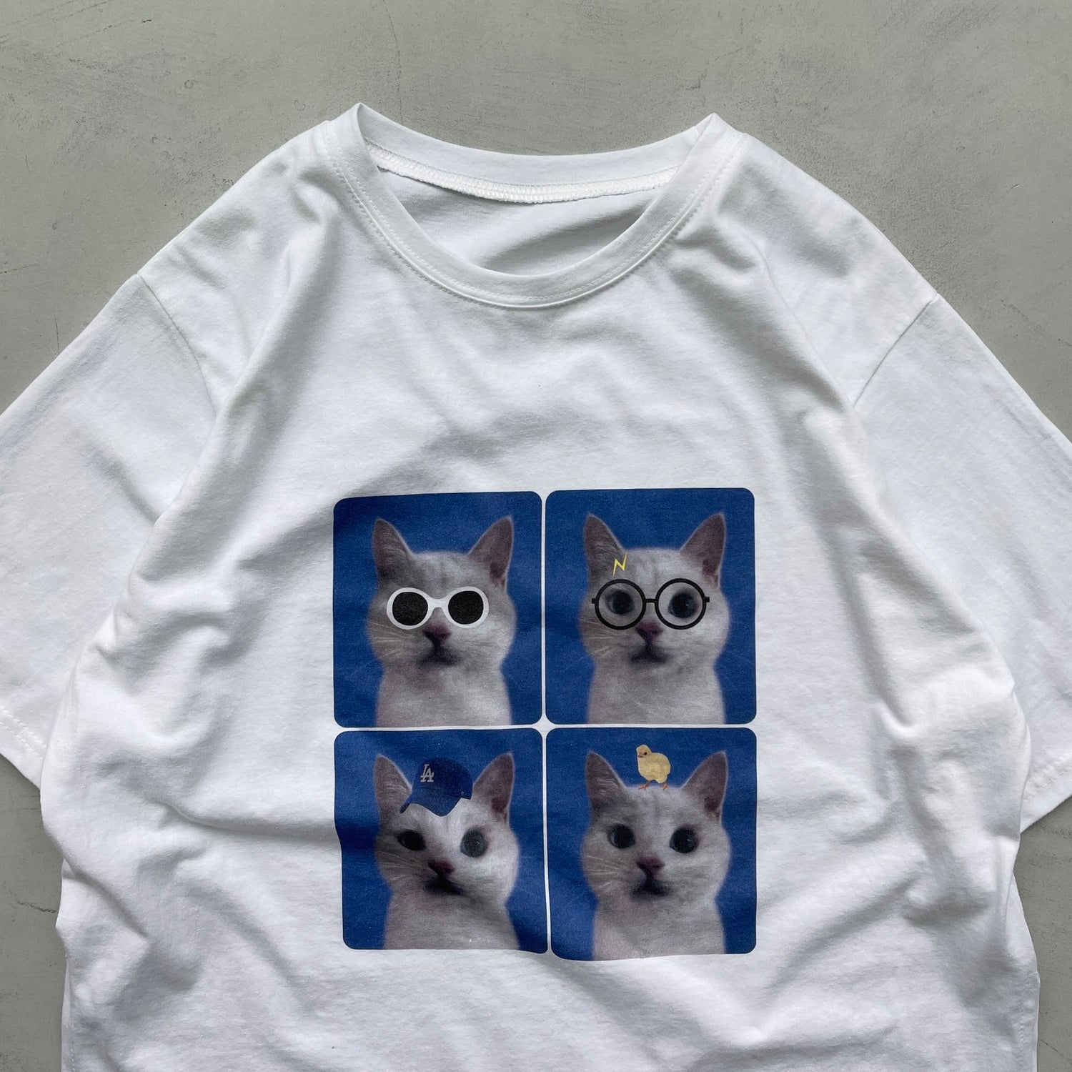 【SAMPLE】CAT PURIKURA TEE / ivory
