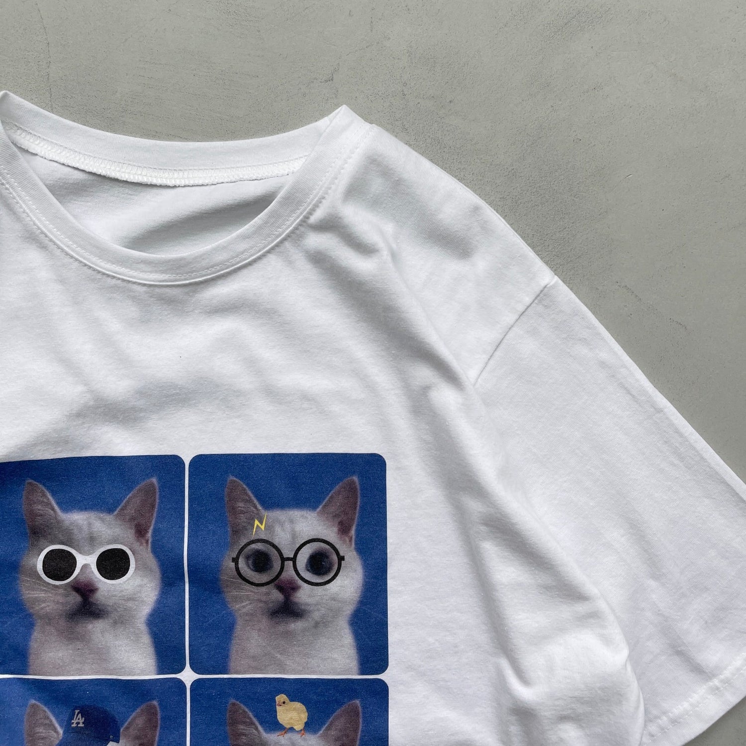 【SAMPLE】CAT PURIKURA TEE / ivory