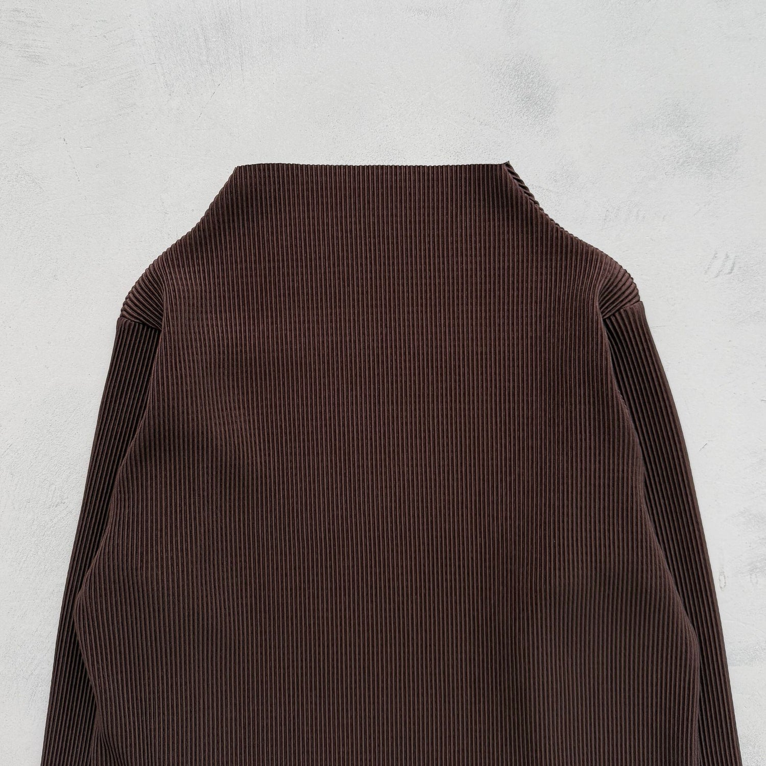 【公式サイト限定カラー】daily daily super stretch pleats tops / brown (プチハイのみ)