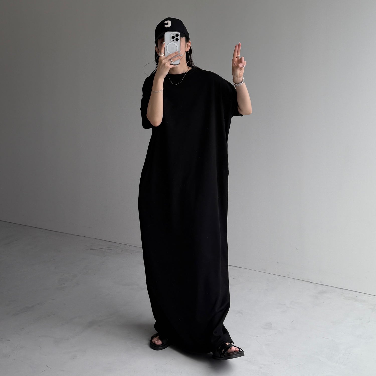 HANSODE sweatee one piece / black [3size]