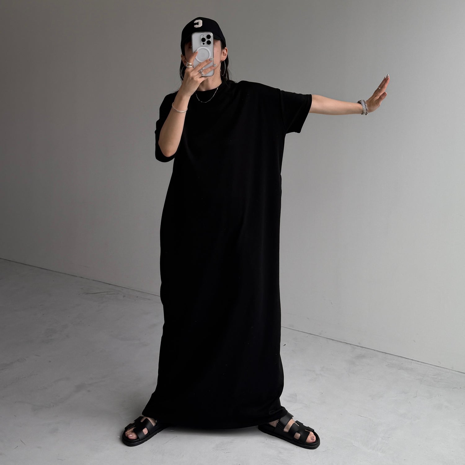 HANSODE sweatee one piece / black [3size]