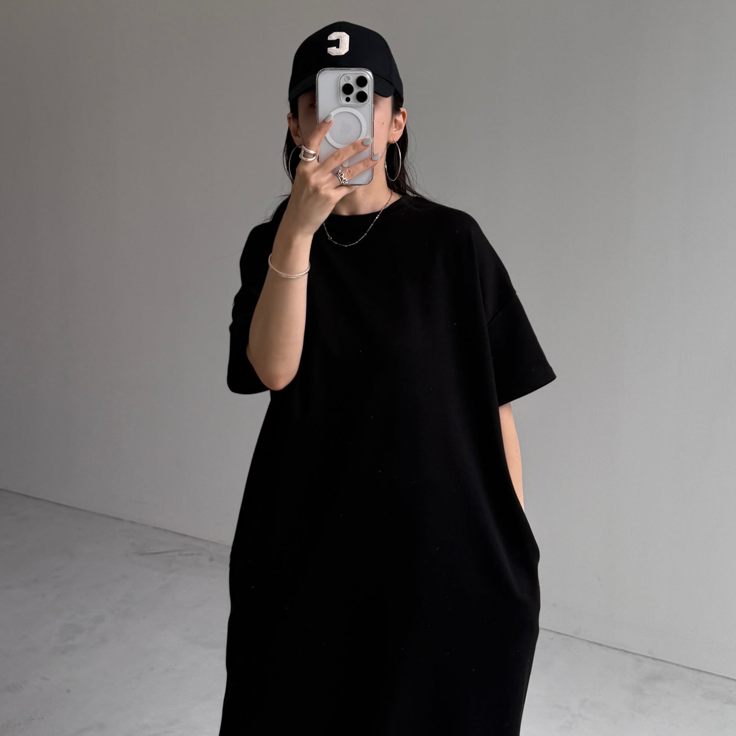 HANSODE sweatee one piece / black [3size]