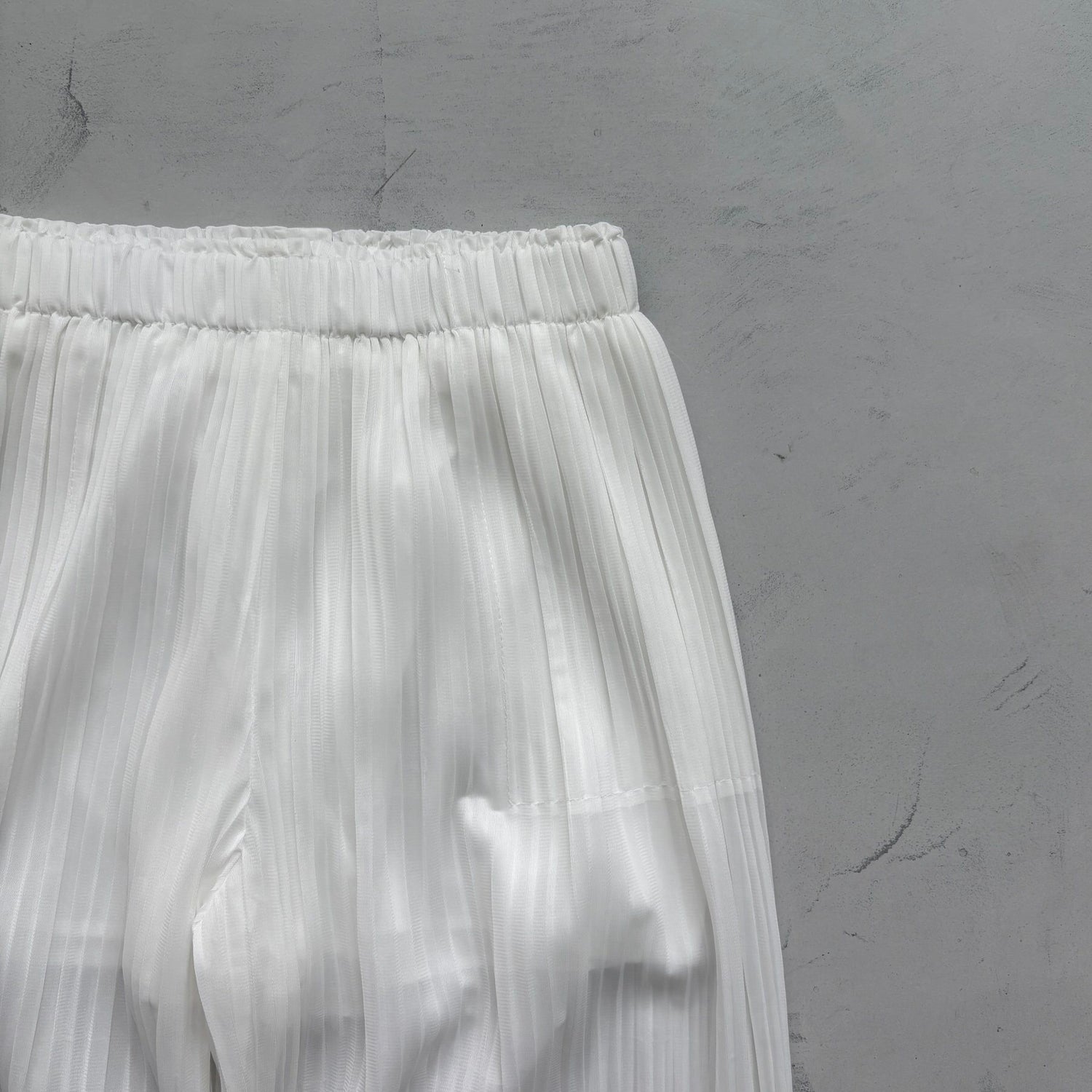 【SAMPLE】pleats pants / white