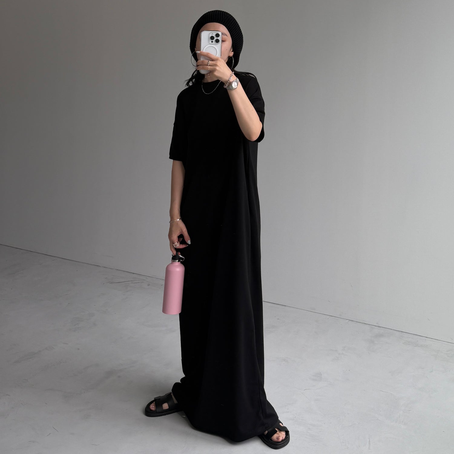 HANSODE sweatee one piece / black [3size]