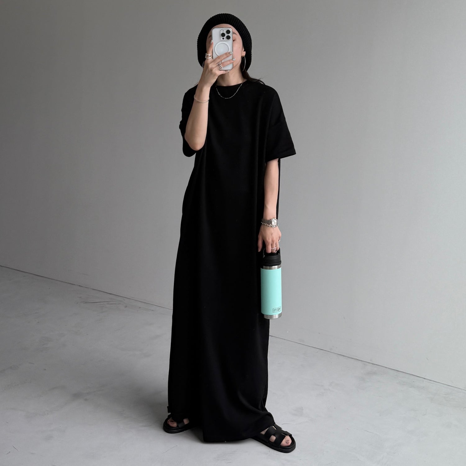 HANSODE sweatee one piece / black [3size]