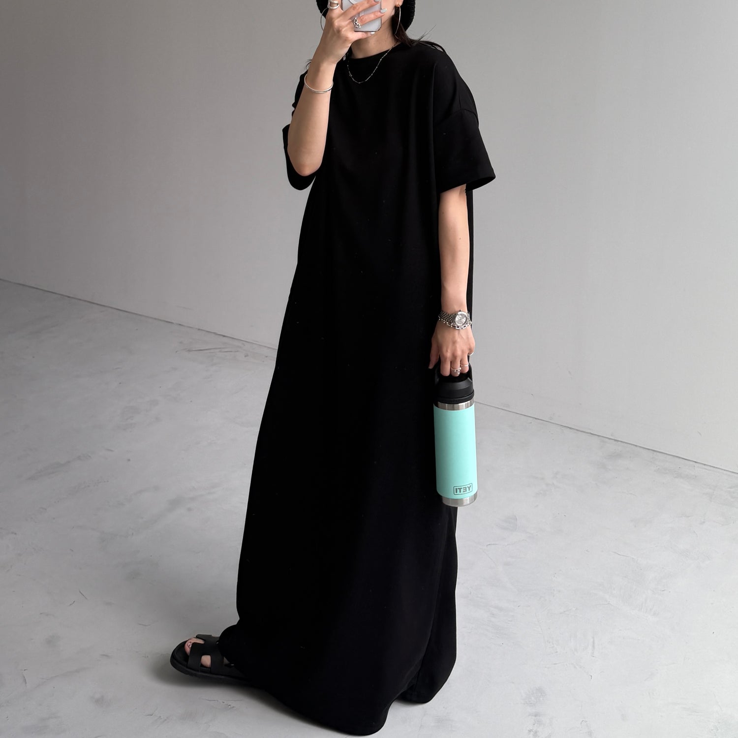 HANSODE sweatee one piece / black [3size]