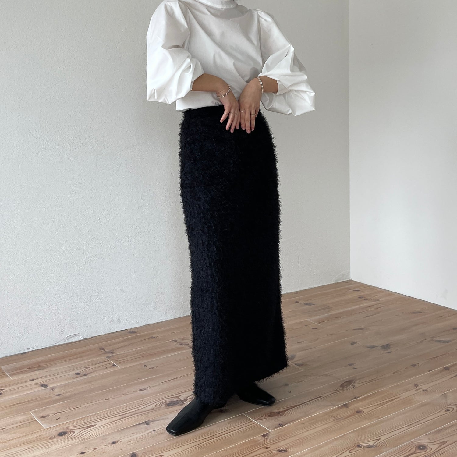 mop skirt / black [2size]