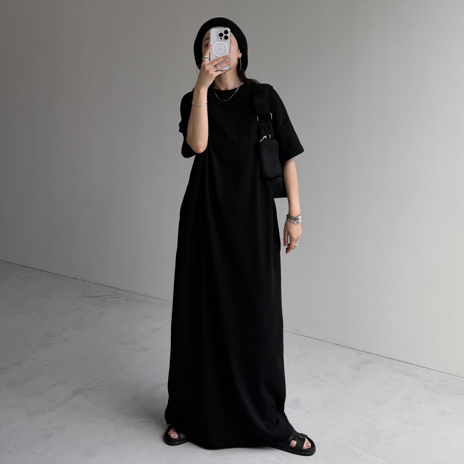 HANSODE sweatee one piece / black [3size]