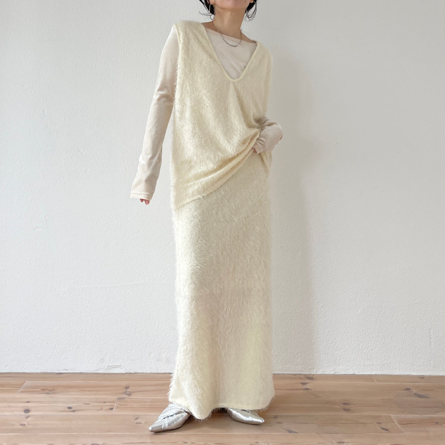 mop skirt / ivory [2size]