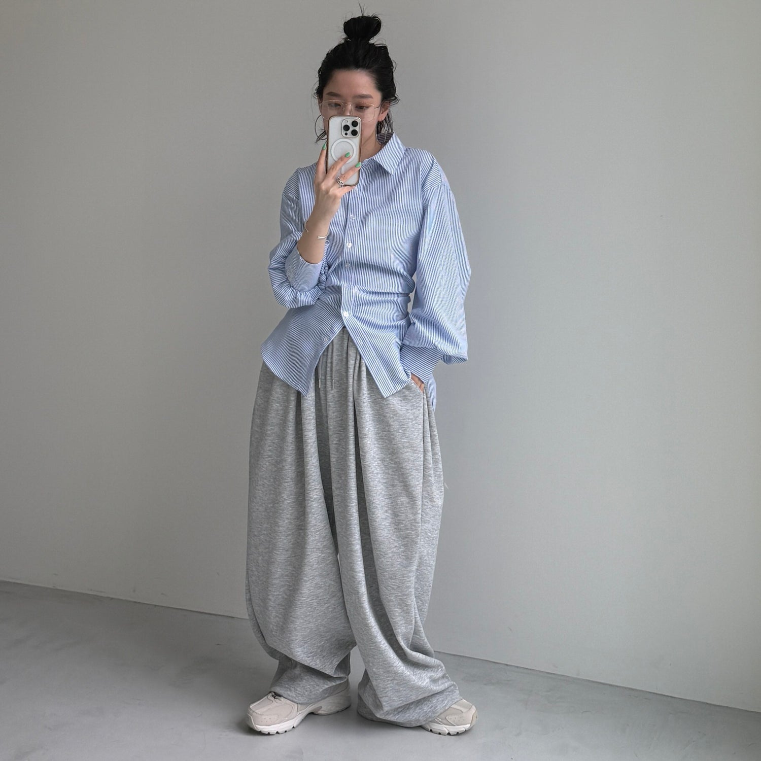 super loose sweat pants / gray