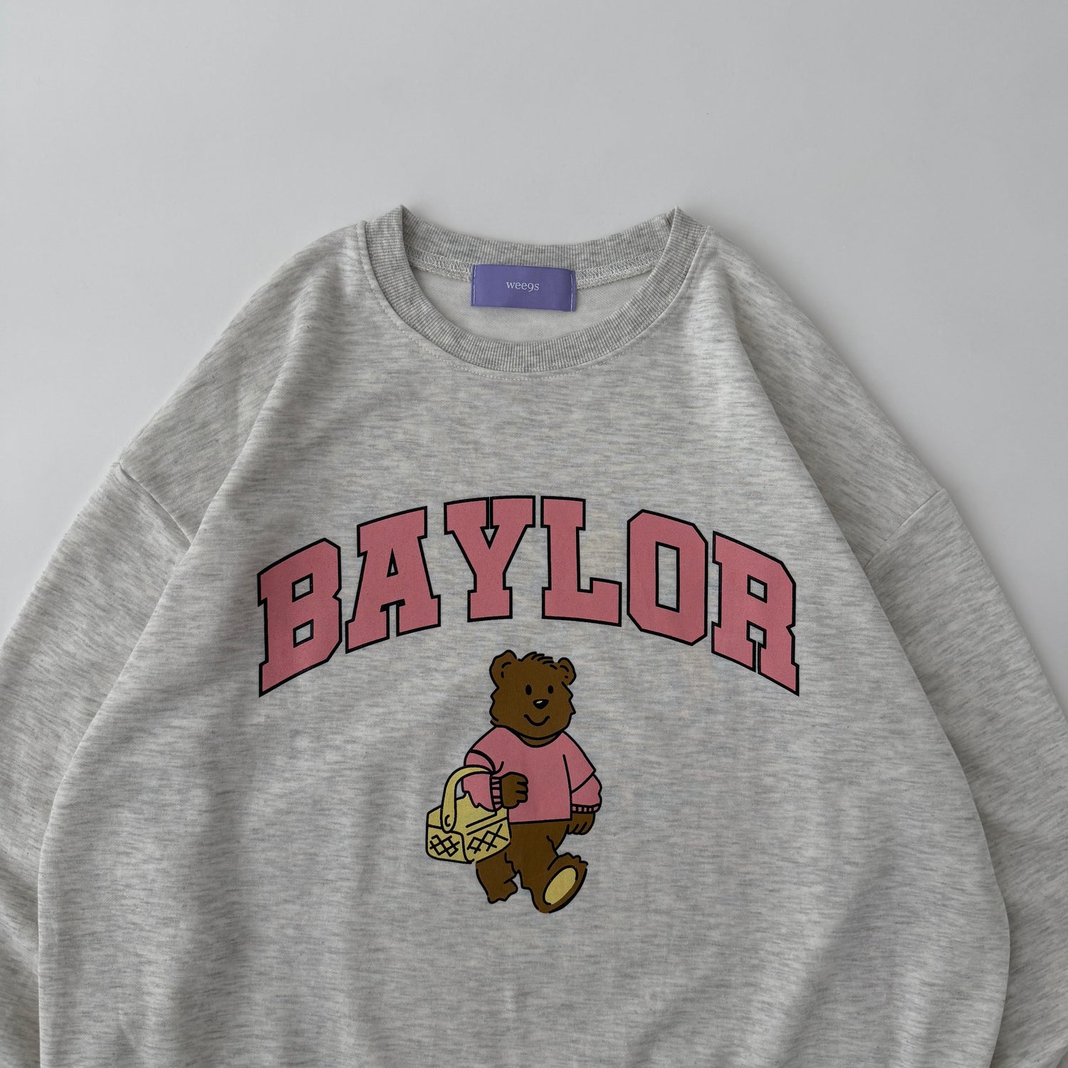 shopping bear sweat / pink