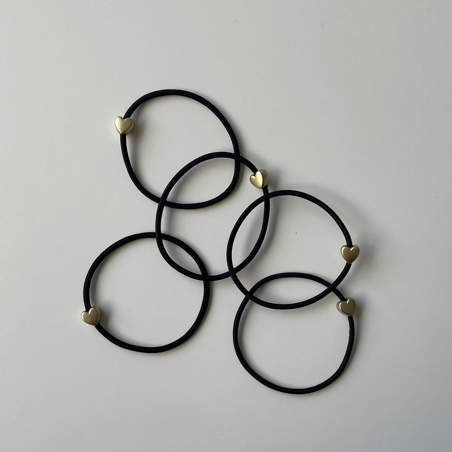 heart hair tie (5 piece set)