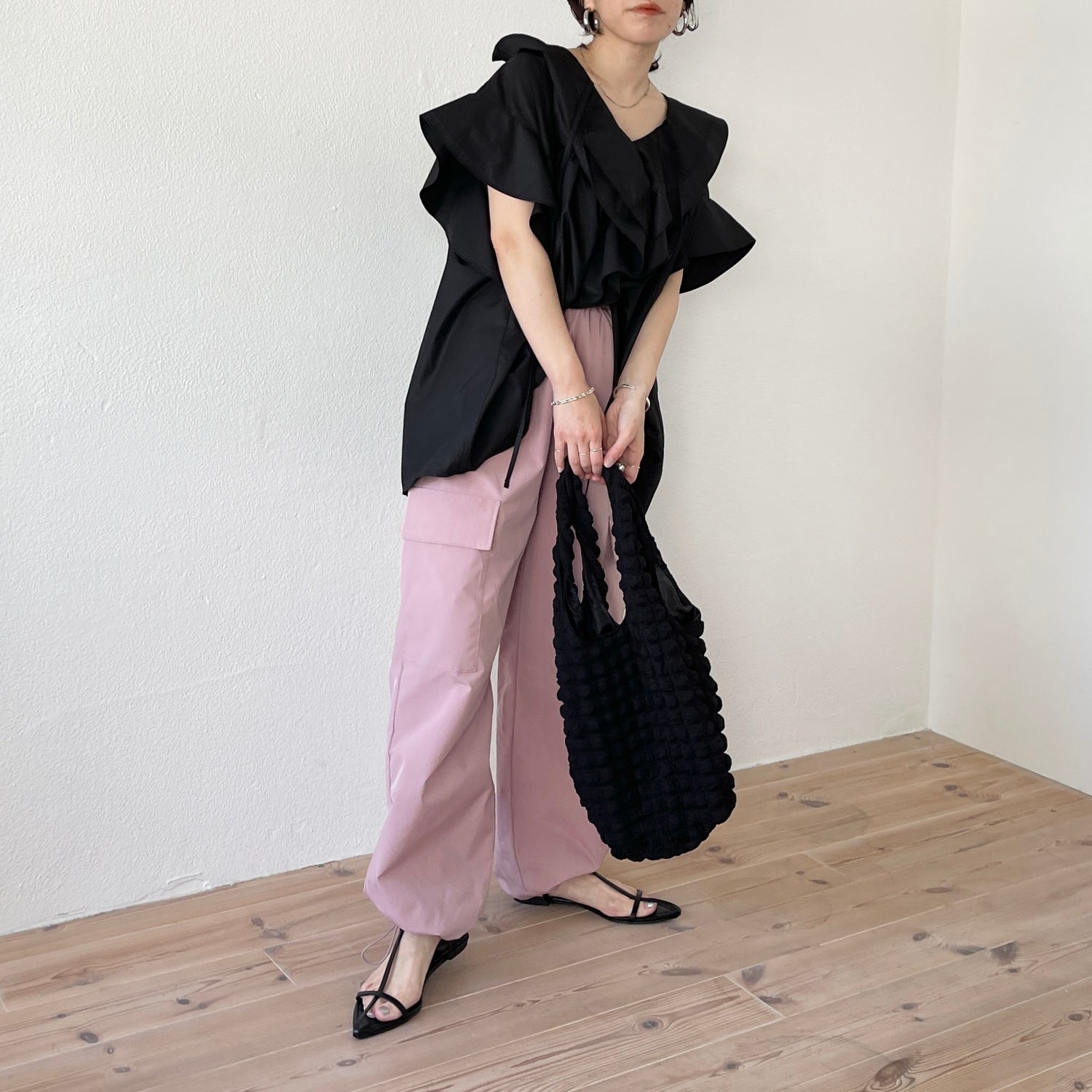 【SAMPLE】2way cargo pants / pink