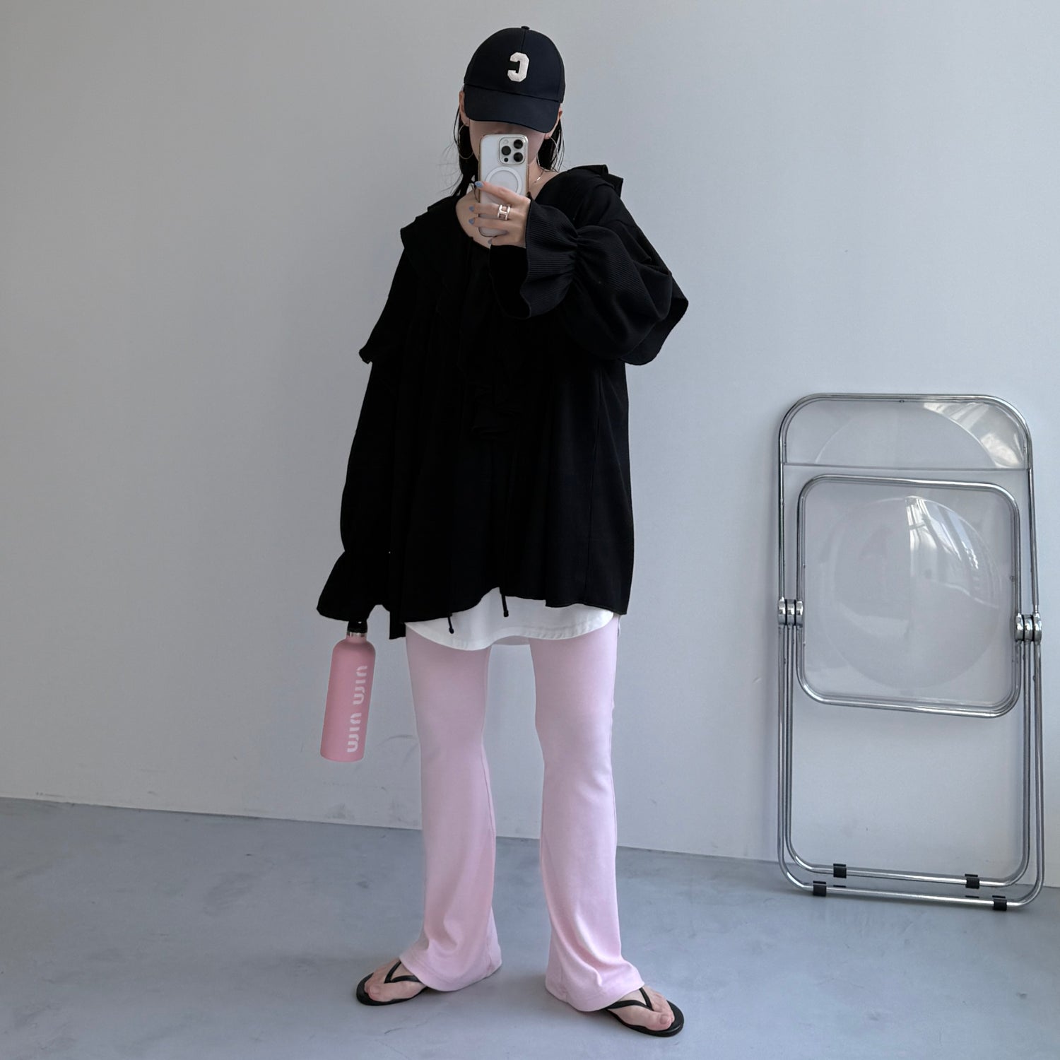 WAFFRILL TOPS / black