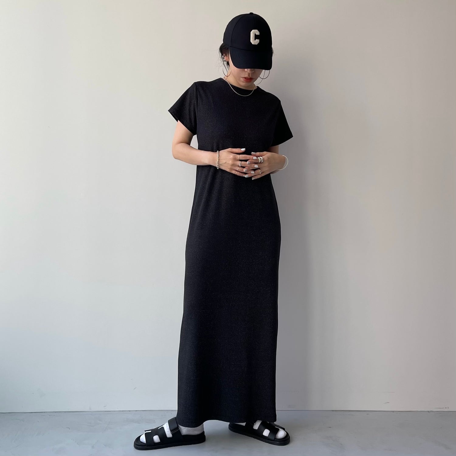 shape up lame one piece / black [2size]