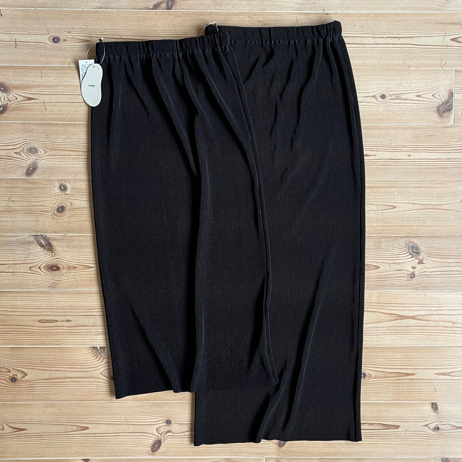 daily daily super stretch pleats skirt / black [スーパーロング再入荷]