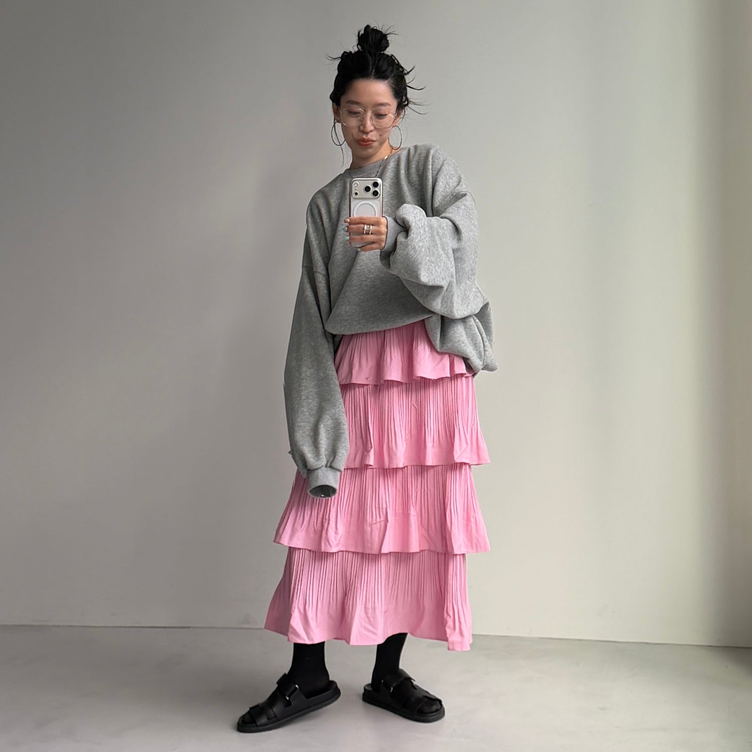 flamenco skirt / baby pink