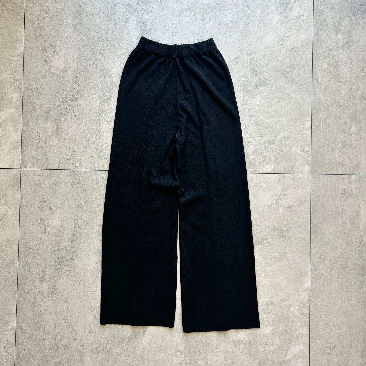 【SAMPLE】center line knit pants / black