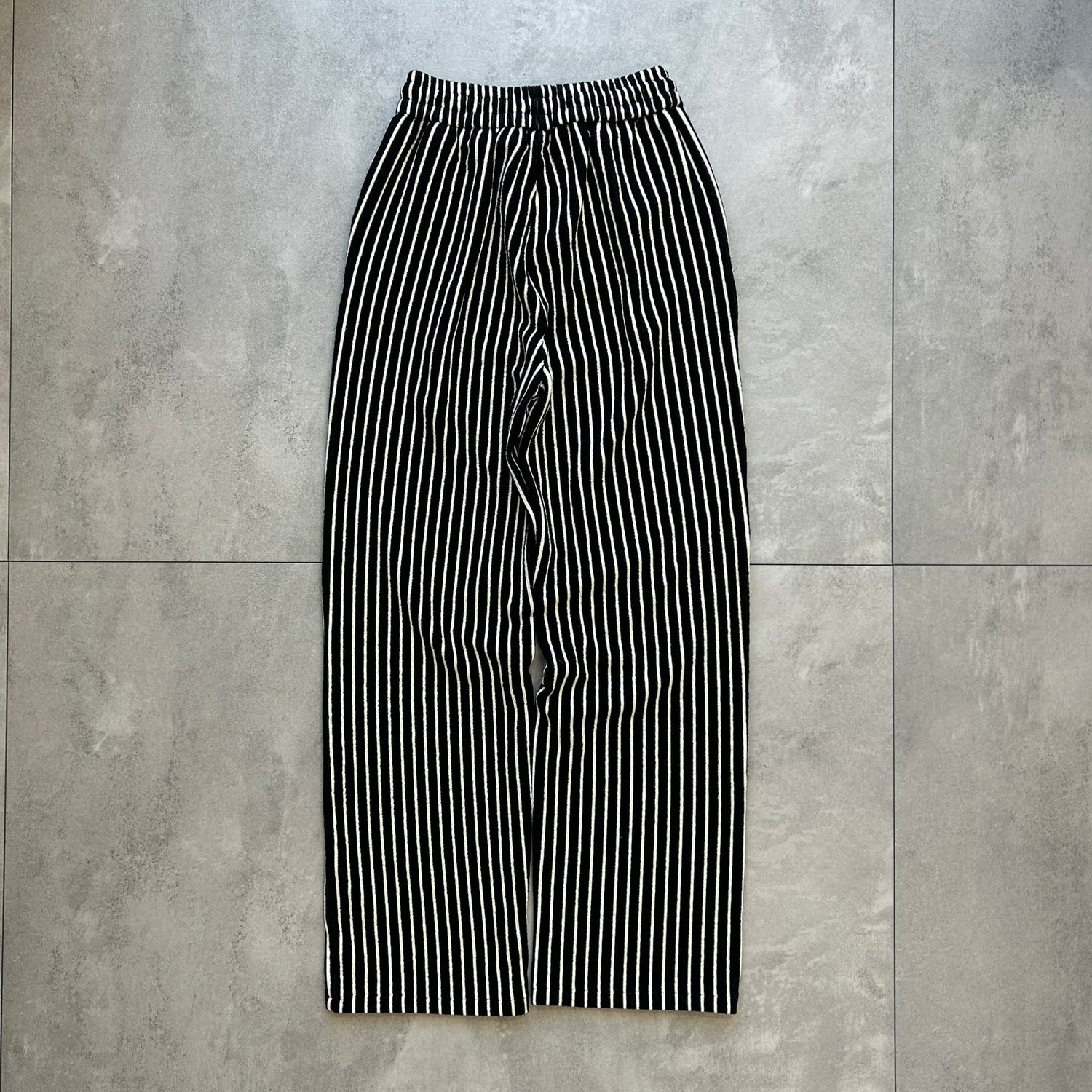 【SAMPLE】stripe towel pants  / black