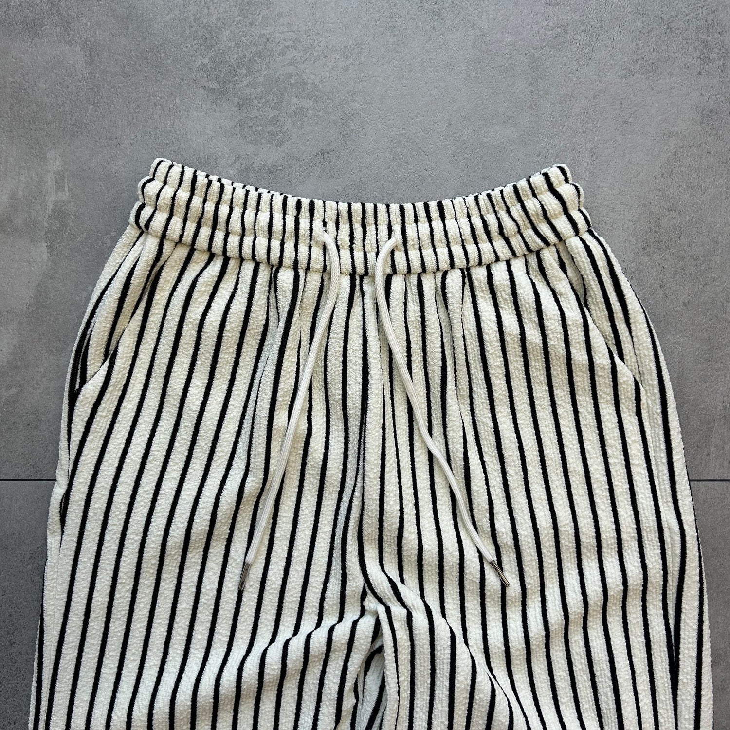 【SAMPLE】stripe towel pants  / ivory