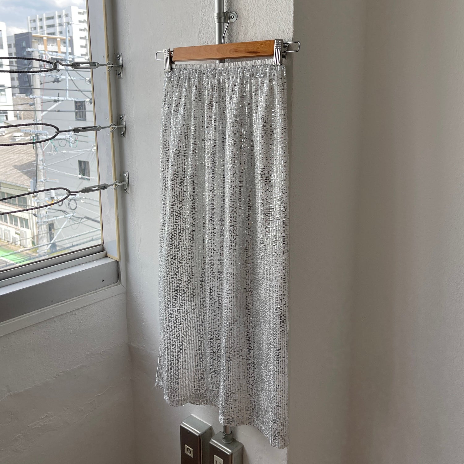【SAMPLE】"GIRAGIRA" disco skirt / gold