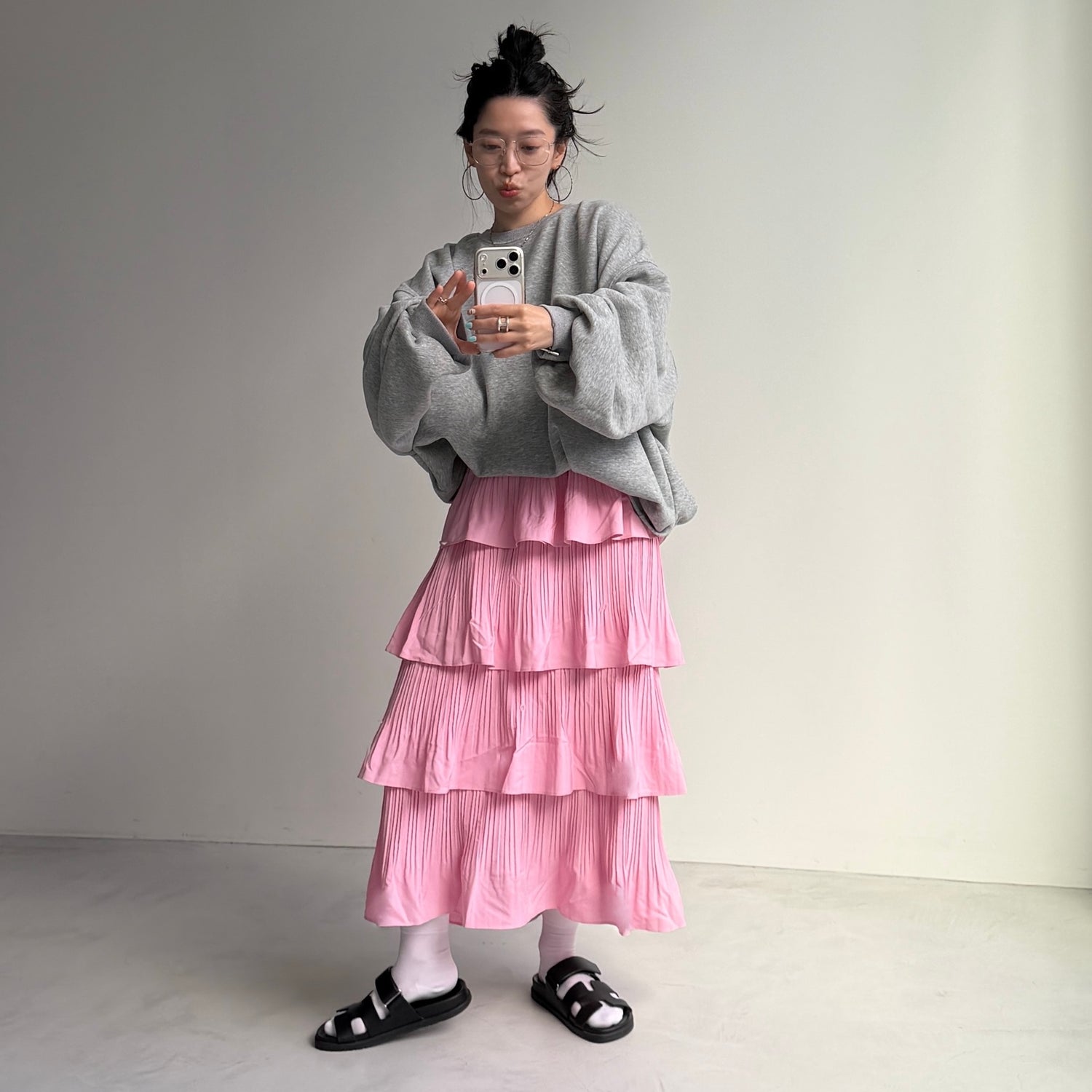 flamenco skirt / baby pink