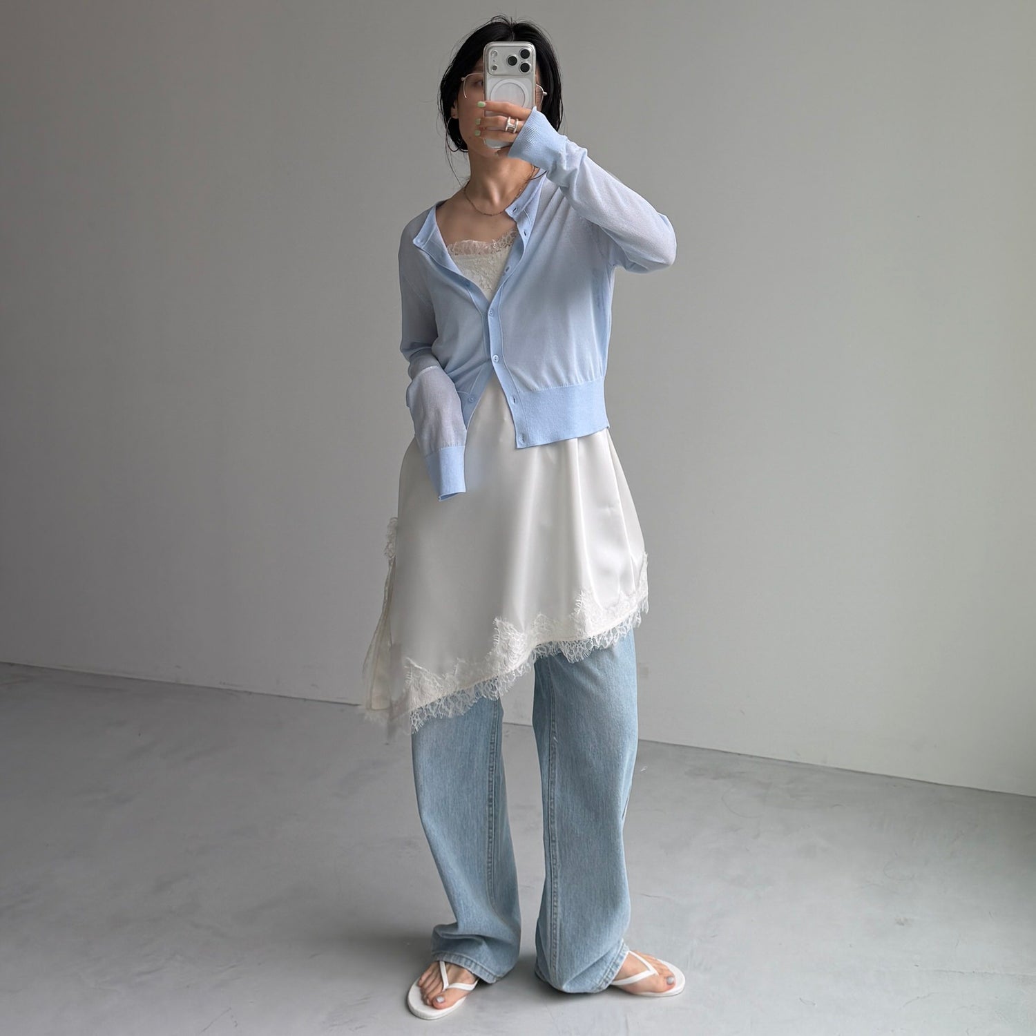 milky lace camisole / ivory