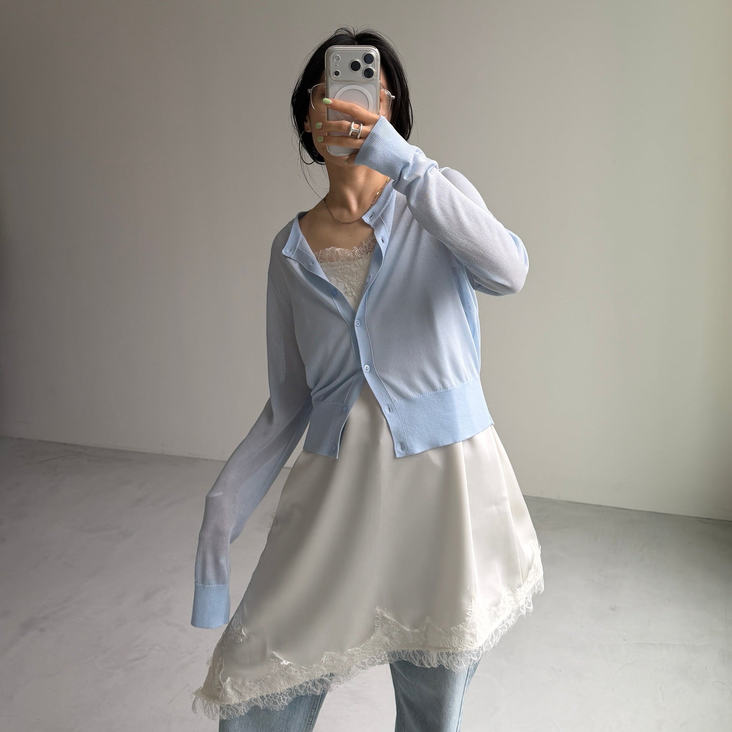 milky lace camisole / ivory